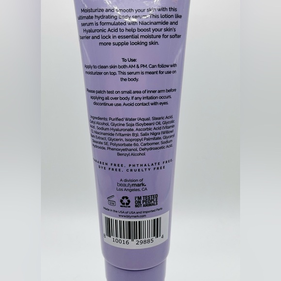 Lacuna Hydrating Soft & Supple Body Serum Niacinamide Hyaluronic Acid 5 Oz/150mL - Picture 2 of 3